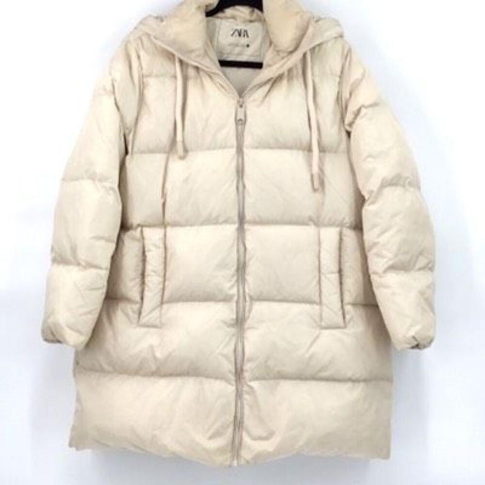 Zara Cream Puffer Jacket - Picture 2 of 12